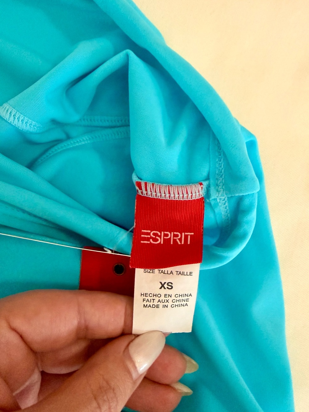NWT Esprit Turquoise Rhinestone Swim Skirt Cover-Up XS Beach Resort Vacation - Picture 8 of 8